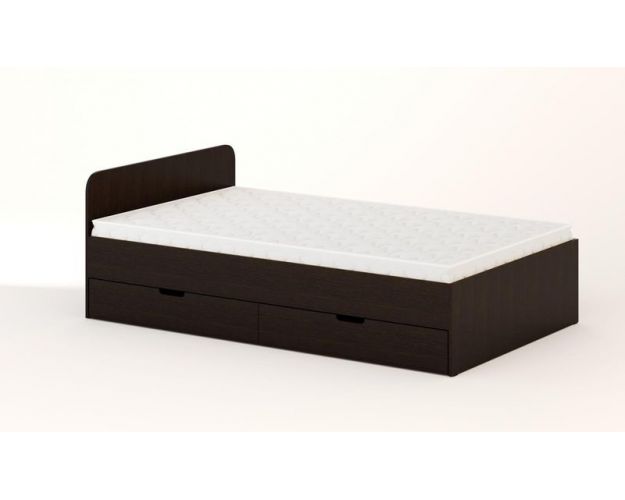 Кровать с ящиками 1200 (Венге) Кровать с ящиками 1200 (Венге)