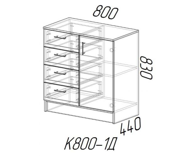 Комод Эра К800-1Д Комод Эра К800-1Д