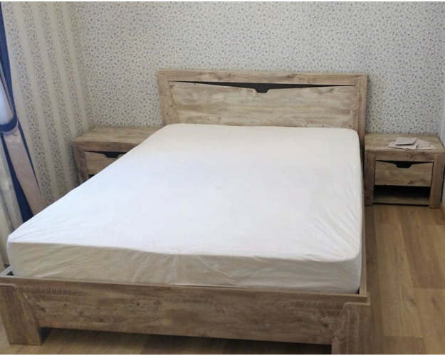 Кровать двуспальная 1400 Хилтон (Дуб юкон/Гранж) Кровать двуспальная 1400 Хилтон (Дуб юкон/Гранж)