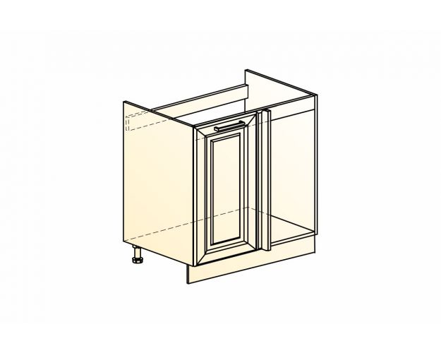 Монако Шкаф рабочий под мойку угл. L800 (1 дв. гл.) (Белый/Мята матовый)
