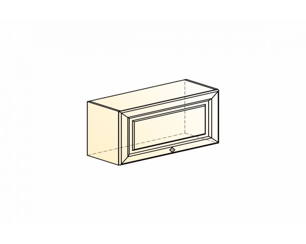 Монако Шкаф навесной L800 Н360 (1 дв. гл.гориз.) (Белый/Мята матовый)
