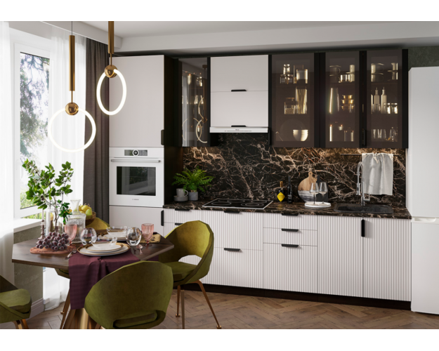Модульная кухня Норд Line 2900 Софт пломбир Модульная кухня Норд Line 2900 Софт пломбир